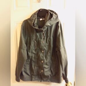 BP Olive Green Khaki Hooded Jacket Women's Size XL